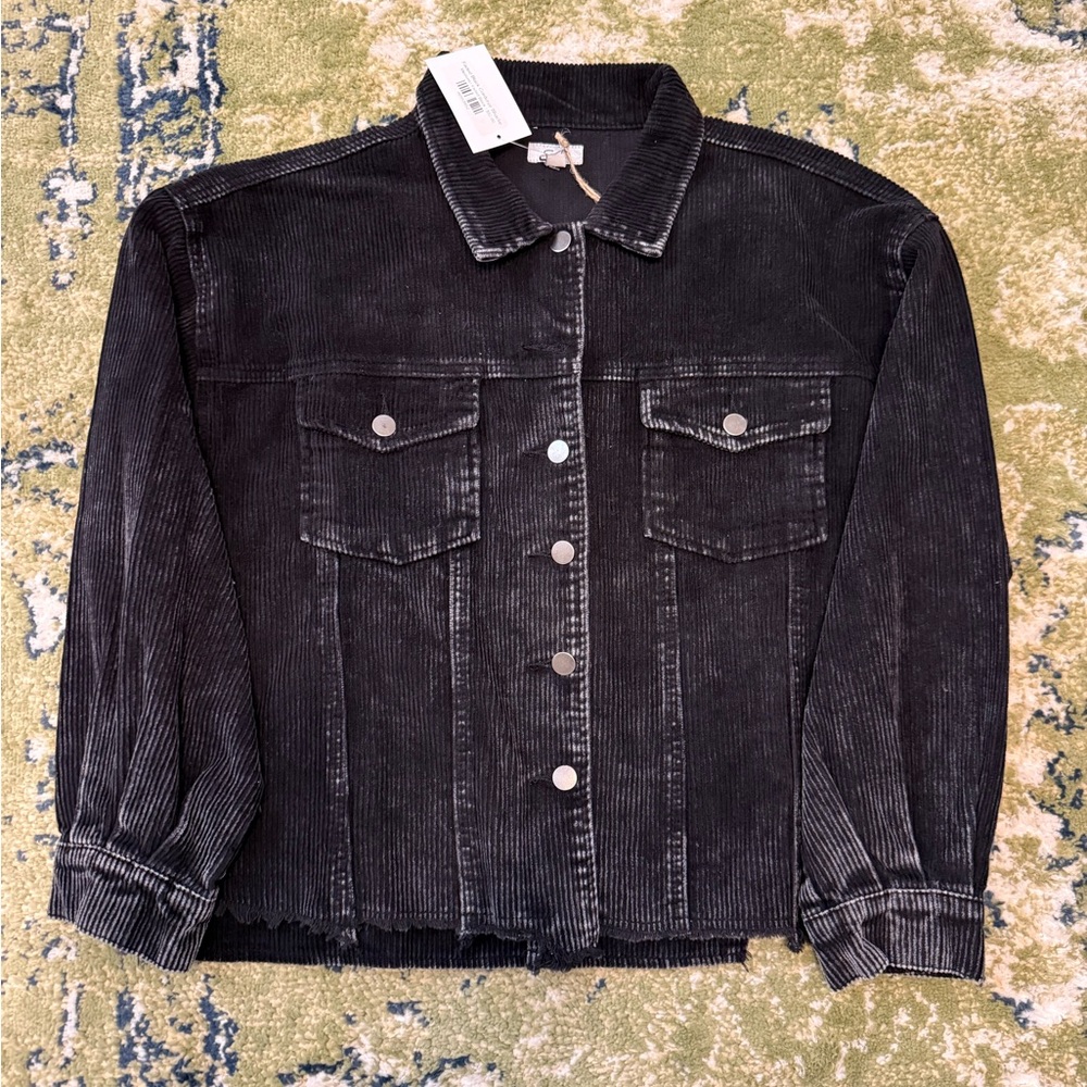 Boutique Black Corduroy Women's Jacket NWT